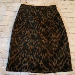 T Tahari Leopard Pencil Skirt